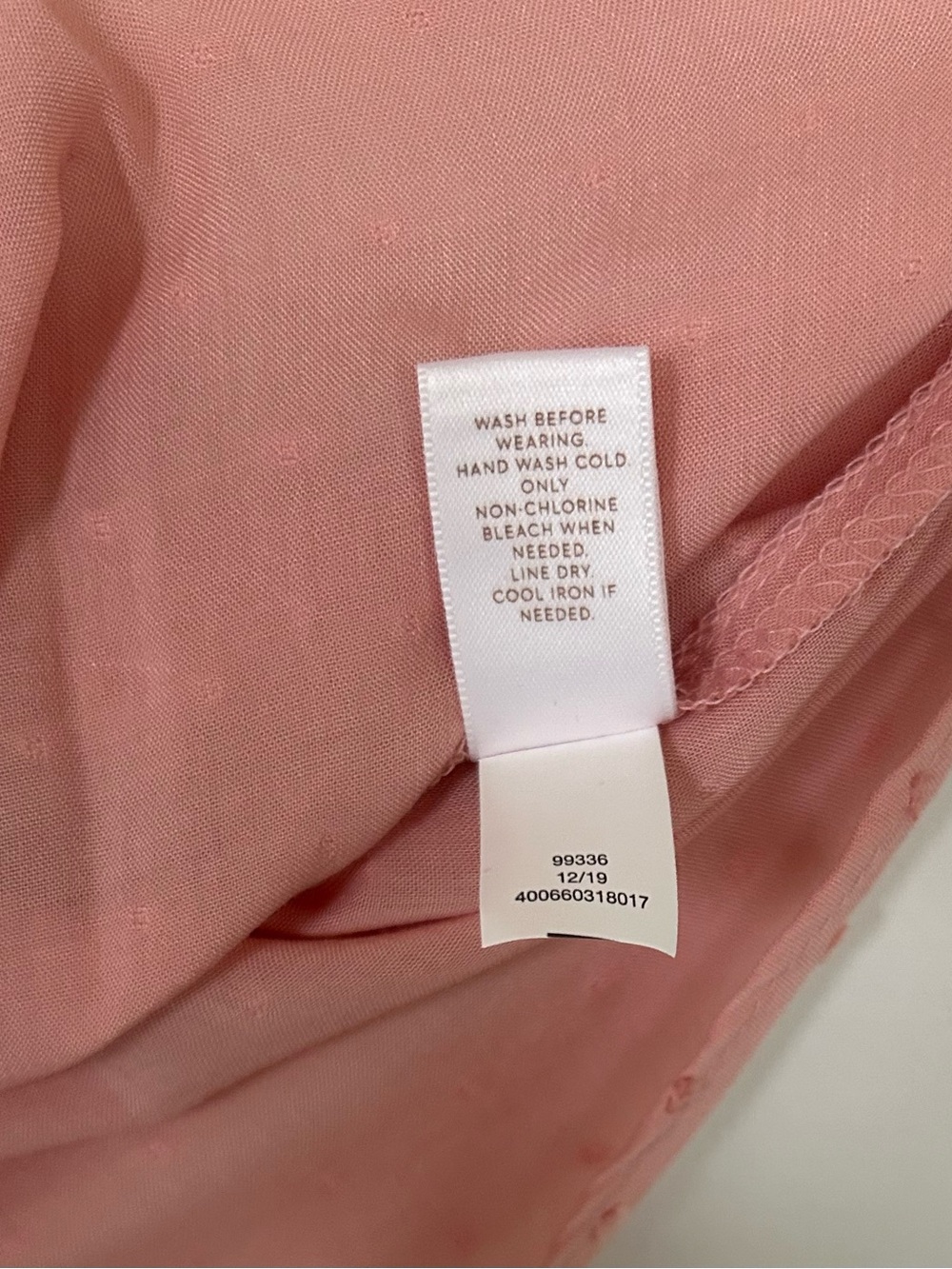 Lauren Conrad Sheer Soft Blush Swiss Dot Tie-Back Blouse. Size Large. - Picture 5 of 5
